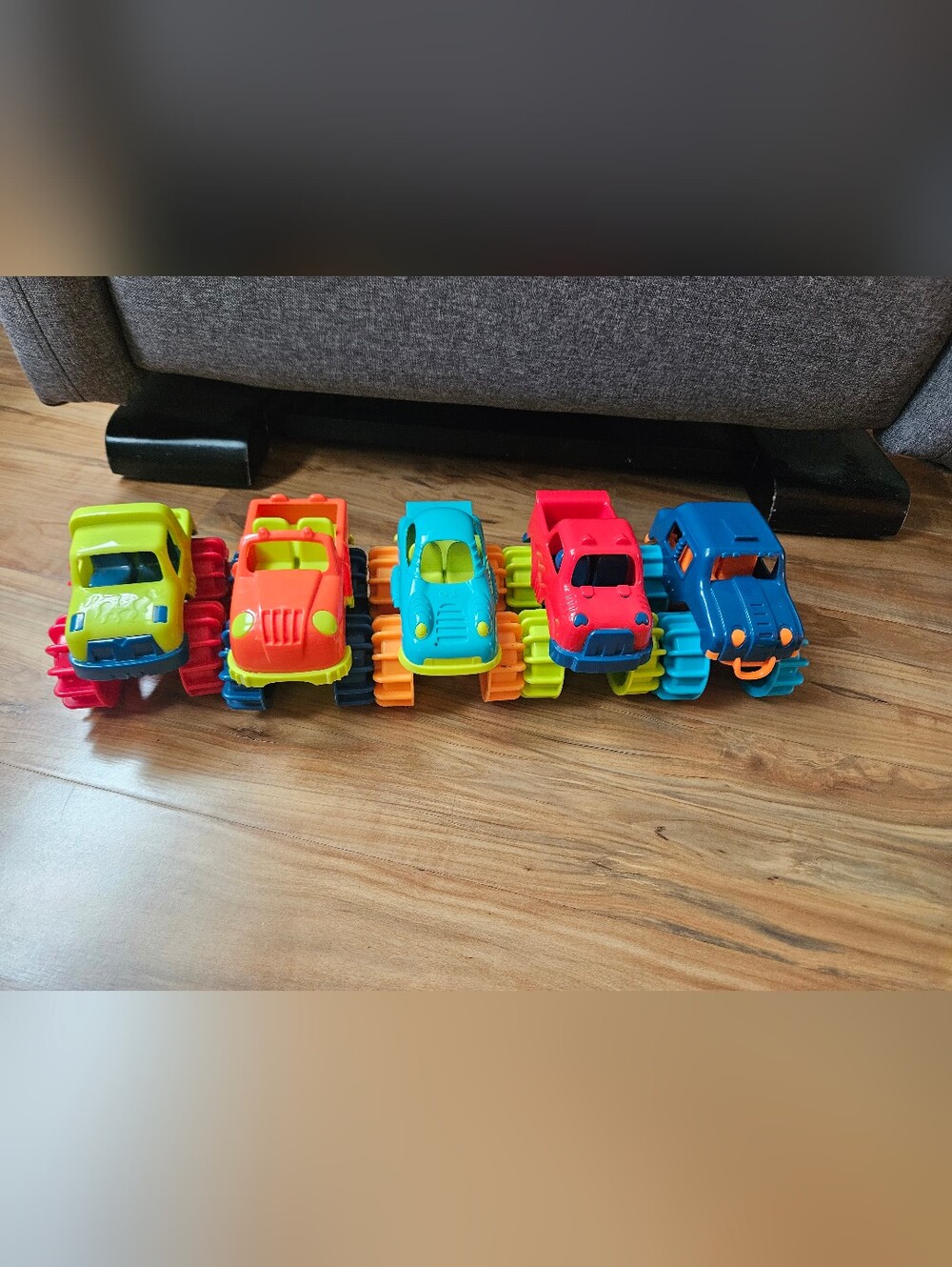 Colorful Kids Track Toy Trucks - Set of 5